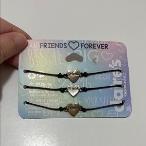 New Claire's Friendship Heart Bracelets - Silver